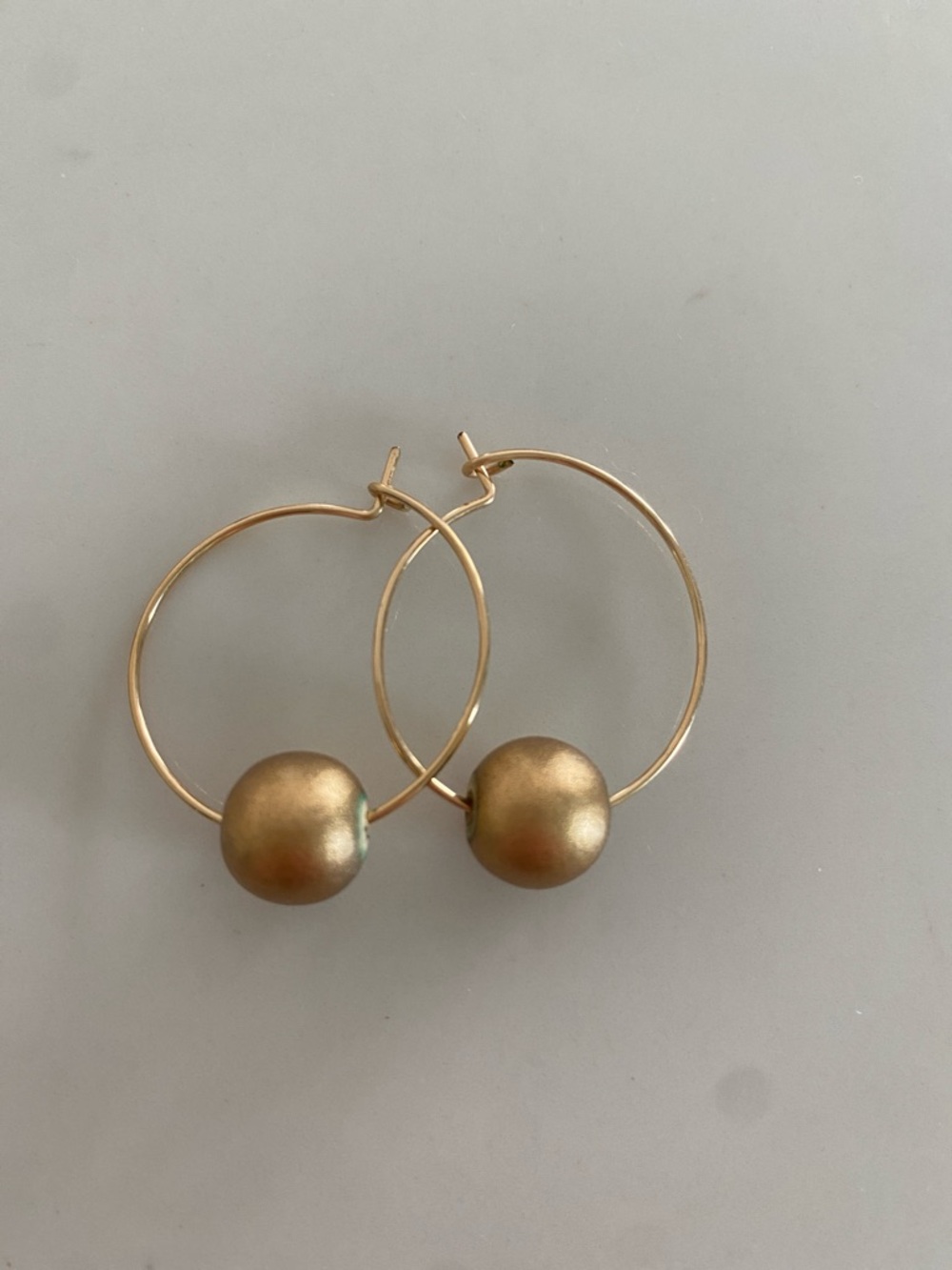 Natalie Borton Gold Hoop Earrings with Bead Accents - Set of 4 Styles - Picture 4 of 7